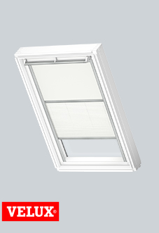 Duo Blind (Blackout), 1025 White & 1016 White - VELUX Loft Blind